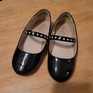 Children's Place Black Patent Little Girls Toddler size 10